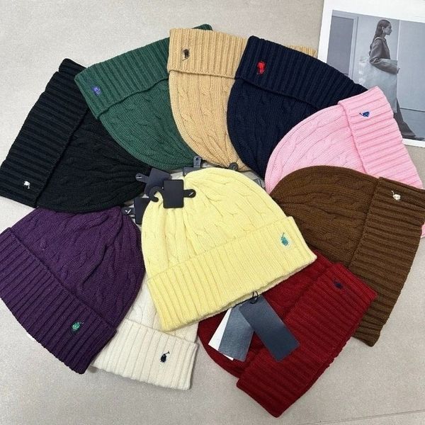 Designer Beanie Hats Knitting Warm Winter Beanies Brand Knitted Cap High Quality Wool 10 Color Unisex Men Women Bonnet Men's Outdoor Ski Hat Couple Gift - Fashion Accessories - luxurygoodsales